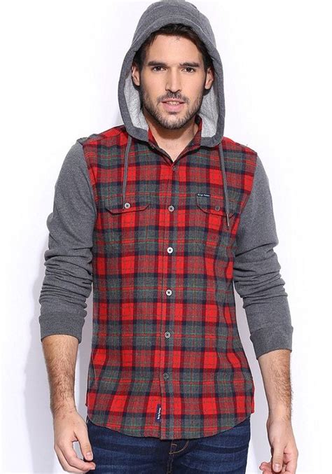 designer hooded shirts for men.